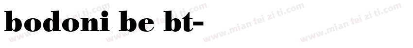 bodoni be bt字体转换